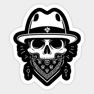 Gangster skull Sticker